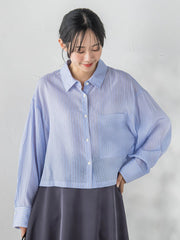 LYOCELL DOBBY STRIPEシャツ