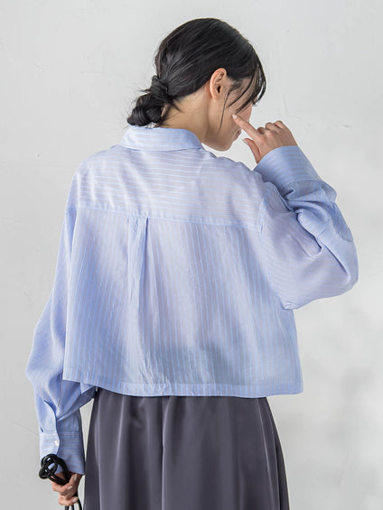LYOCELL DOBBY STRIPEシャツ