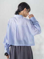 LYOCELL DOBBY STRIPEシャツ