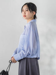 LYOCELL DOBBY STRIPEシャツ