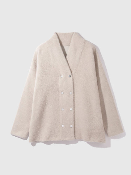 フェレットタッチWニットジャケット≪手洗い可能≫