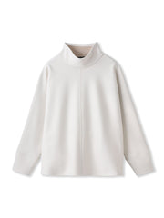 【WEB限定】裏毛布スタンドネックプルオーバー≪毛玉防止・ストレッチ≫