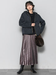 【WEB限定】4WAYキルティング×ボアブルゾン≪手洗い可能≫