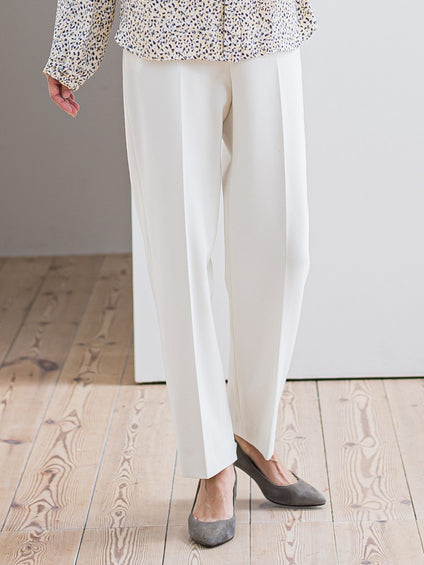 【大きいサイズ】ピクシエスタストレートパンツ≪洗濯機で洗える≫