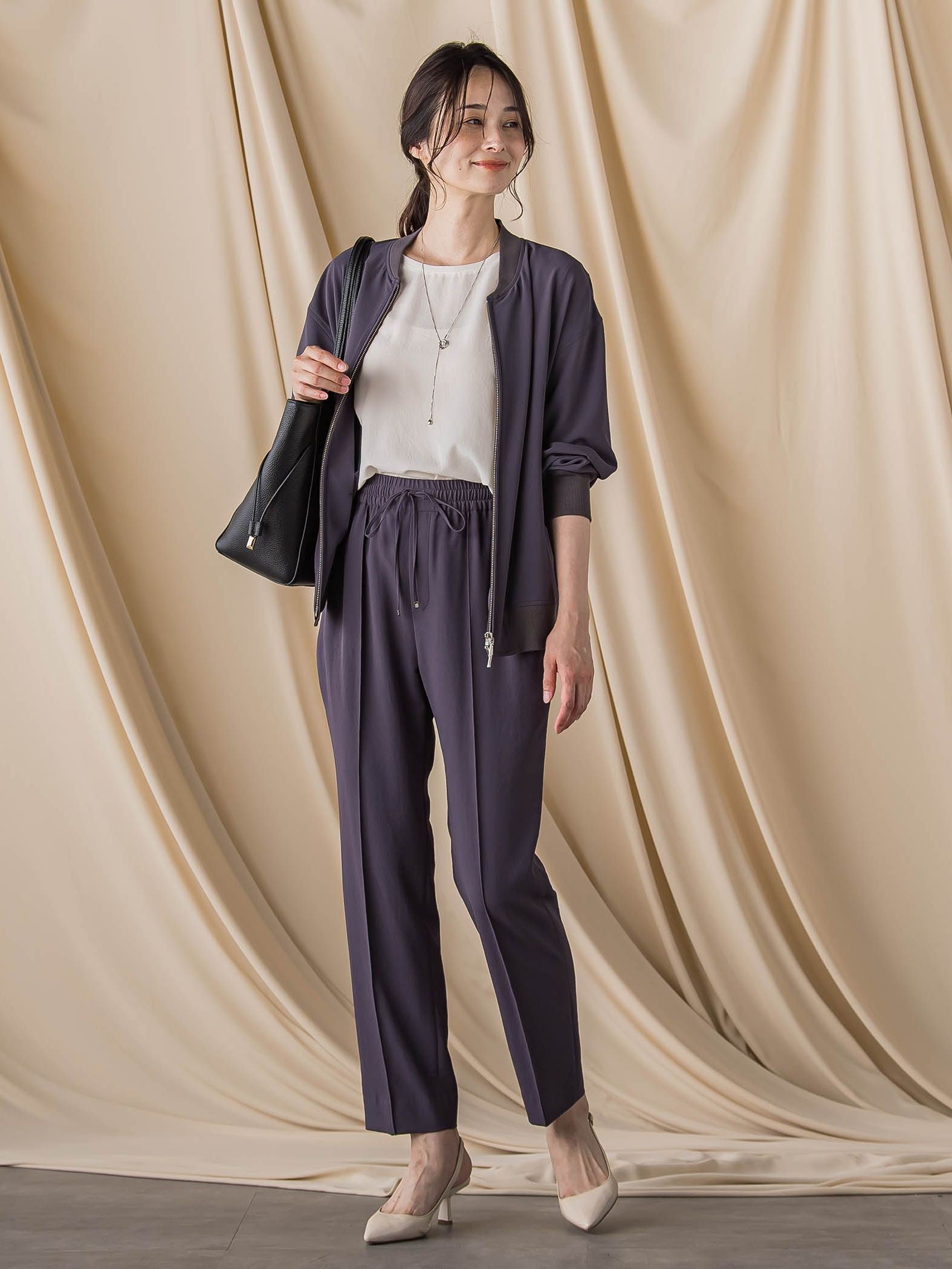 キレイ×リラックス ライトブルゾン ≪接触冷感 / UV / 洗濯機で洗える≫