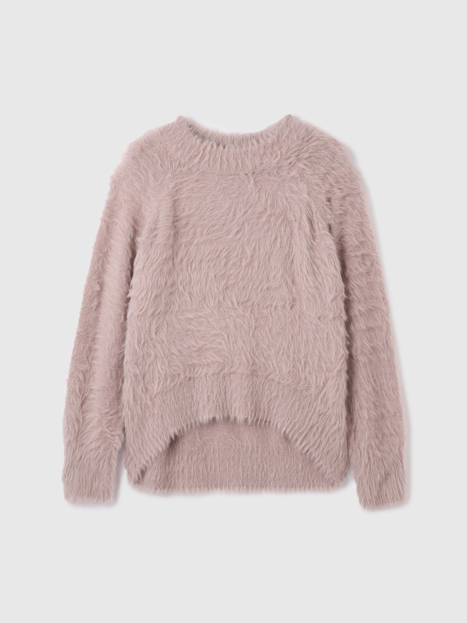 カーブヘムシャギーニットプルオーバー≪手洗い可能≫