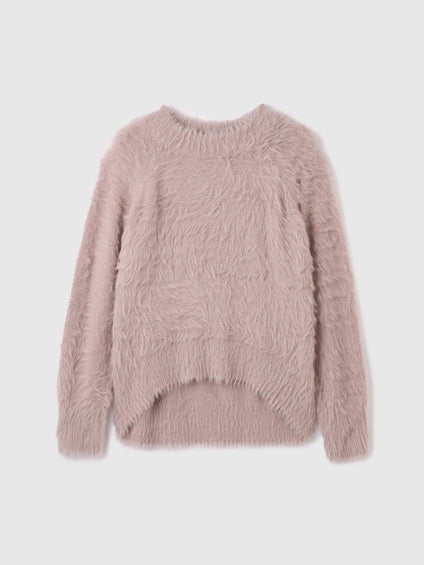 カーブヘムシャギーニットプルオーバー≪手洗い可能≫