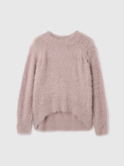 カーブヘムシャギーニットプルオーバー≪手洗い可能≫