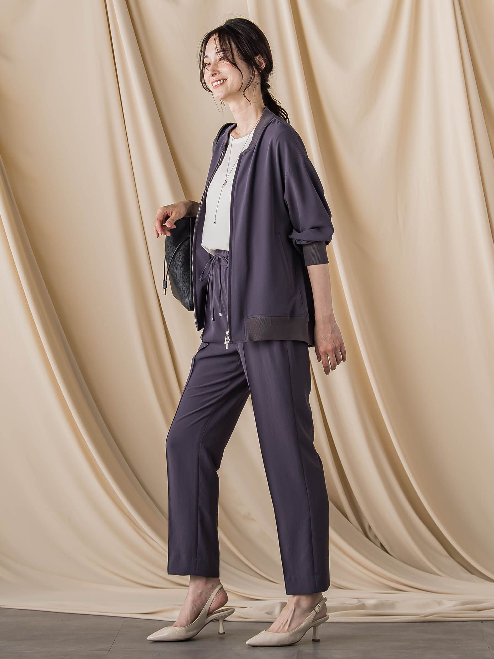 キレイ×リラックス ライトブルゾン ≪接触冷感 / UV / 洗濯機で洗える≫