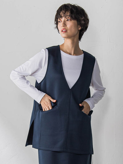 軽量ボンディング3ピーススカートセットアップ≪洗濯機で洗える≫