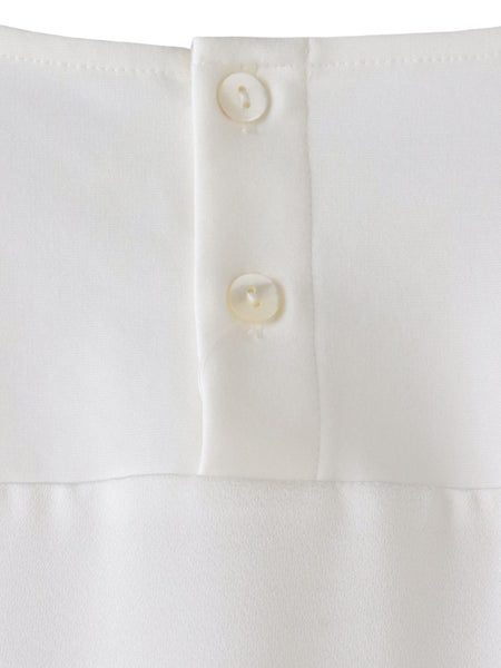 【大きいサイズ】バックサテン切り替えスムースカットソー