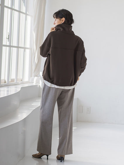 【WEB限定】裏起毛ジッププルオーバー