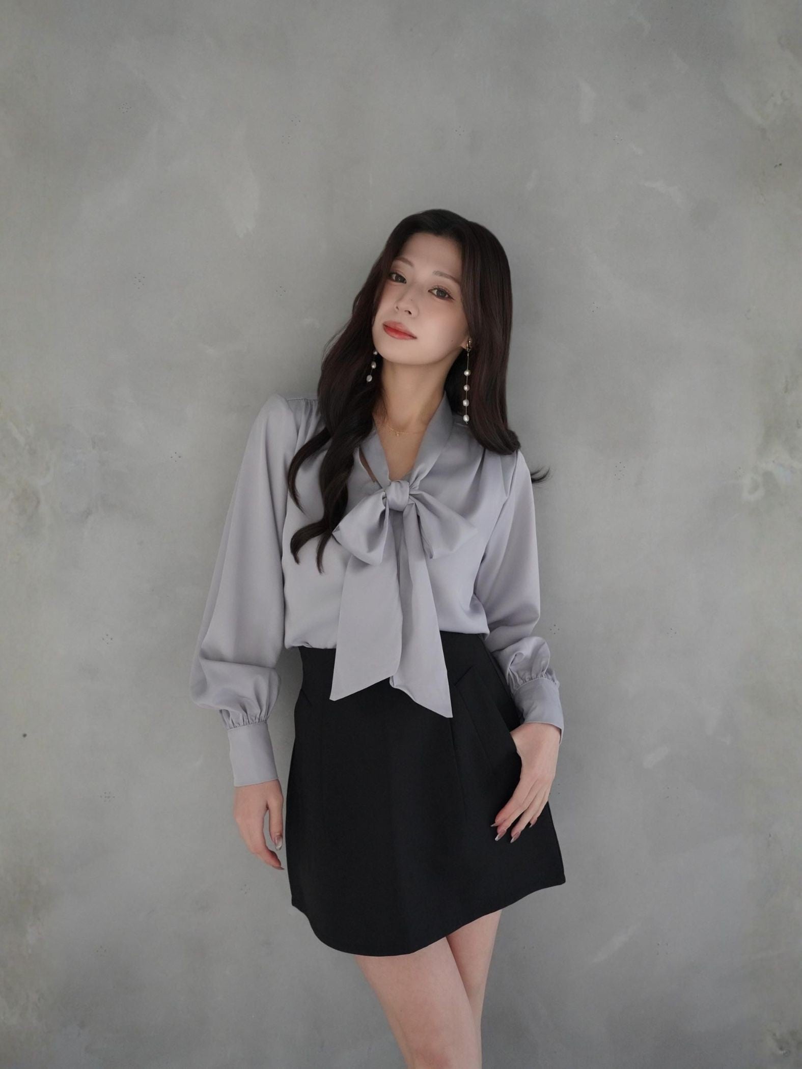 Bowtie Satin Blouse