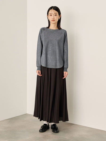 エアリーグリッターラウンドヘムニット≪手洗い可能≫