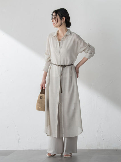 【カタログ掲載】アサチョウボイルシャツワンピース≪吸水速乾≫