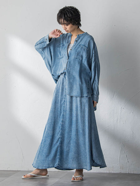 ゆれるデニムサークルスカート