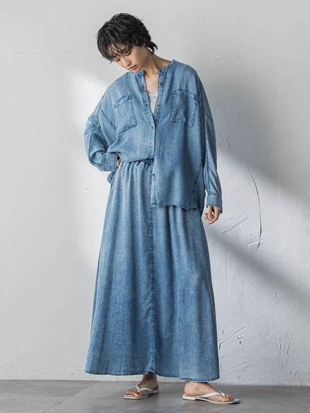 ゆれるデニムサークルスカート