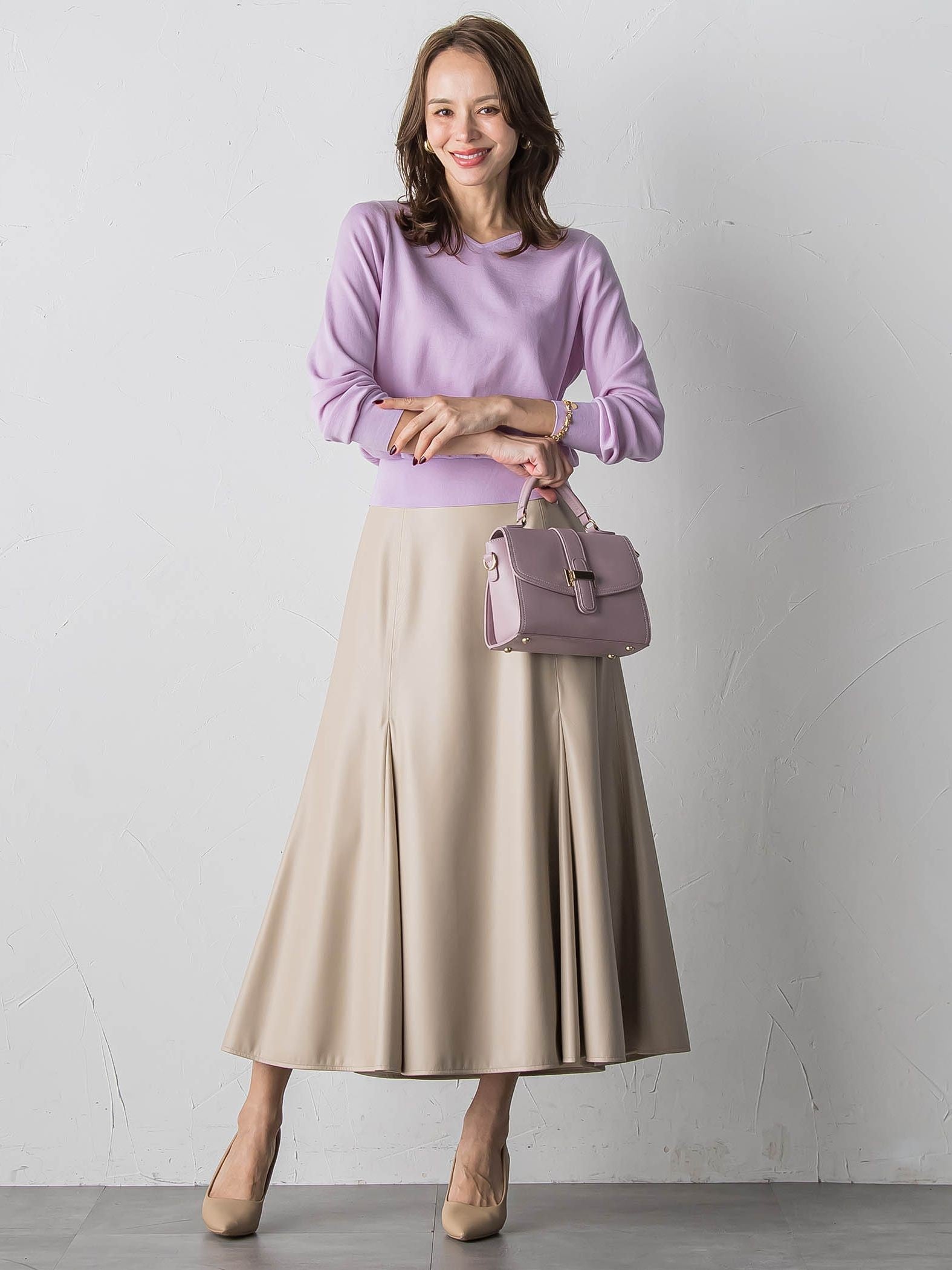 フェイクレザーマーメイドスカート