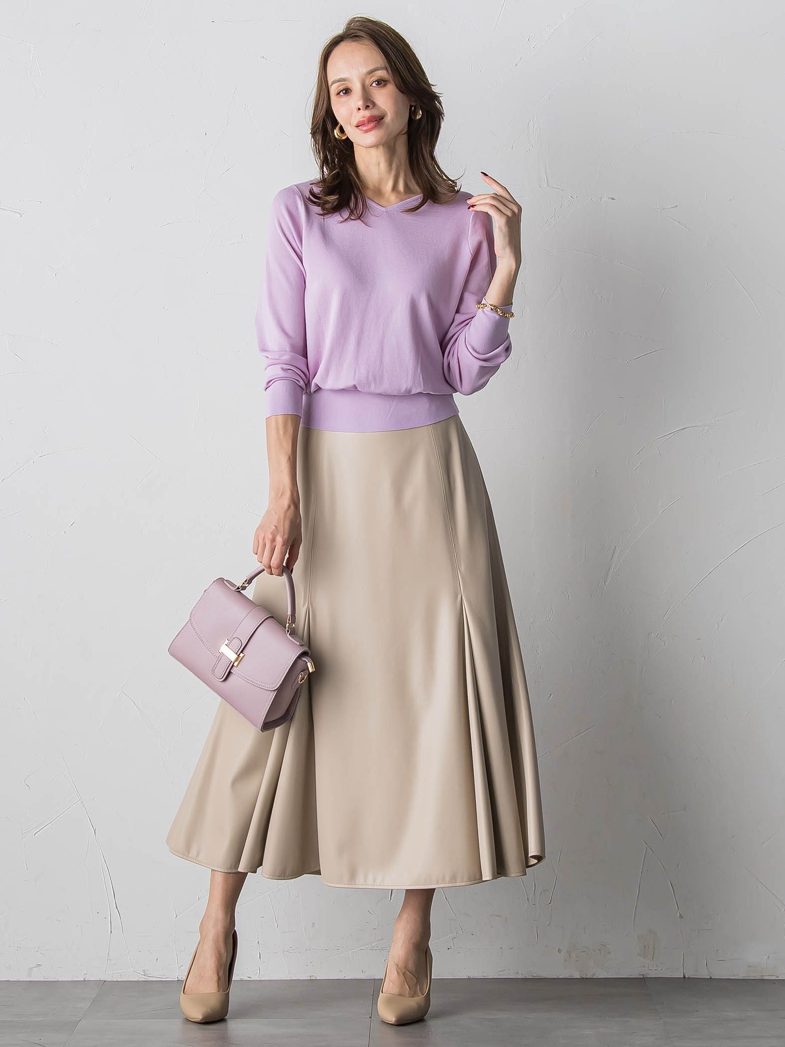 フェイクレザーマーメイドスカート