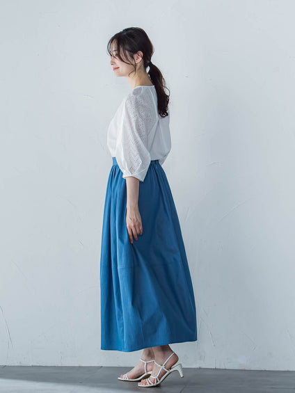 【WEB限定】ローンレース切り替えブラウス