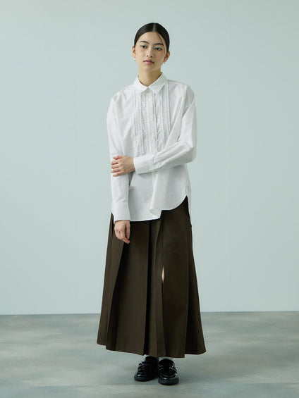 オックスミニフリルシャツ≪手洗い可能≫