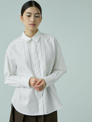 オックスミニフリルシャツ≪手洗い可能≫