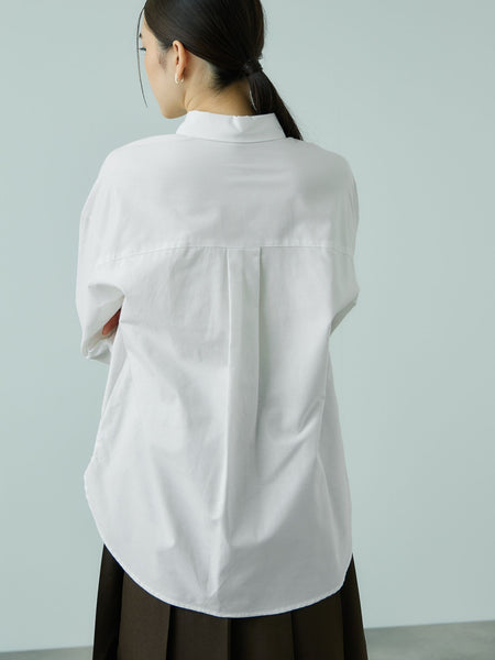 オックスミニフリルシャツ≪手洗い可能≫