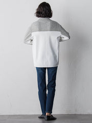 【大きいサイズ】ハミルトンケーブル切り替えニット