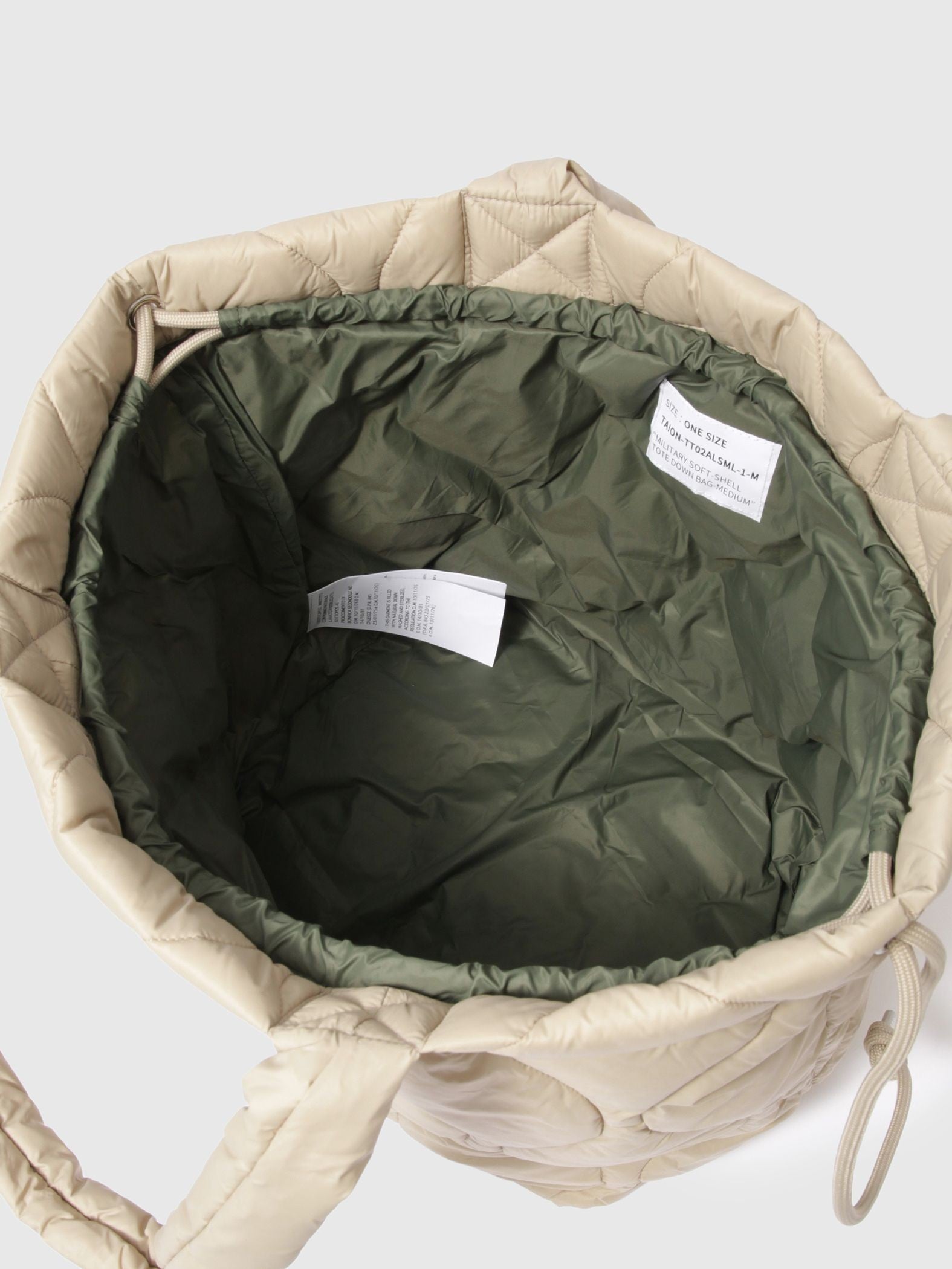 TAION　ソフトシェルダウン2WAYトートバッグ≪手洗い可能≫