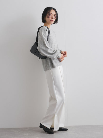 ポンチサイドスリットワイドパンツ≪セットアップ対応/手洗い可能≫