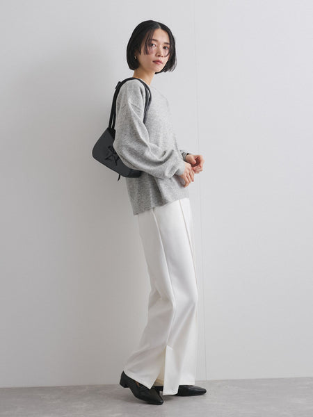 ポンチサイドスリットワイドパンツ≪セットアップ対応/手洗い可能≫