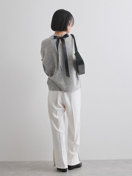 ポンチサイドスリットワイドパンツ≪セットアップ対応/手洗い可能≫