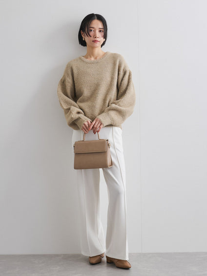 ポンチサイドスリットワイドパンツ≪セットアップ対応/手洗い可能≫