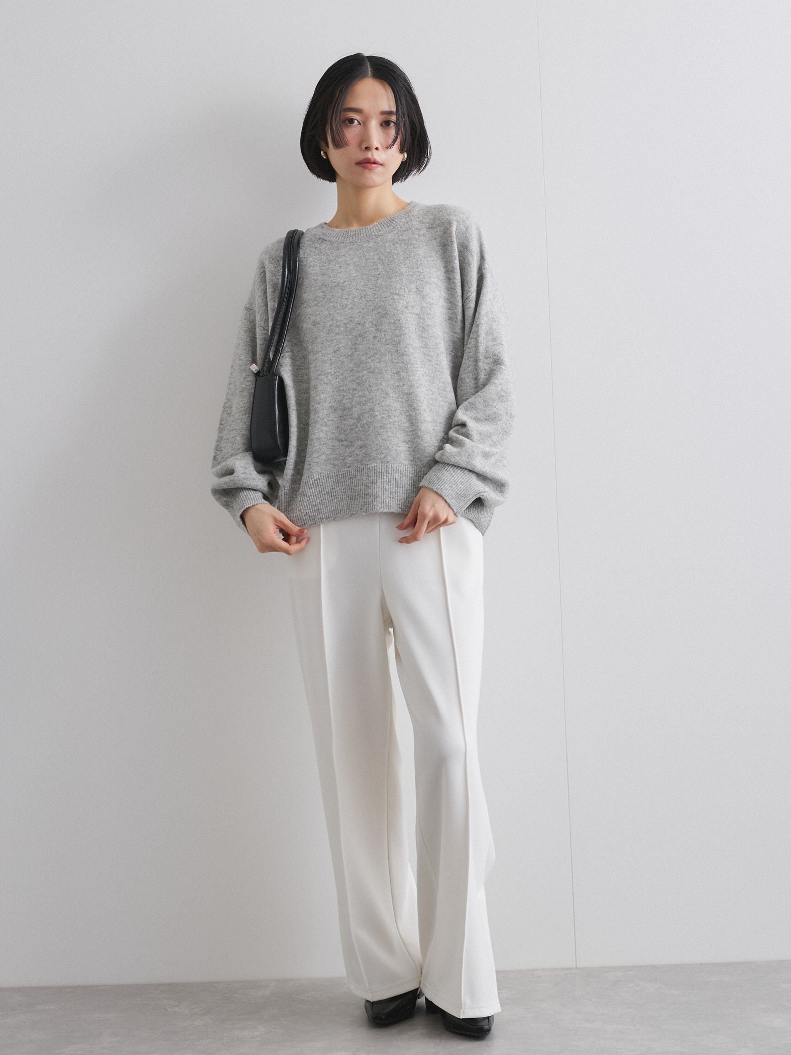 ポンチサイドスリットワイドパンツ≪セットアップ対応/手洗い可能≫