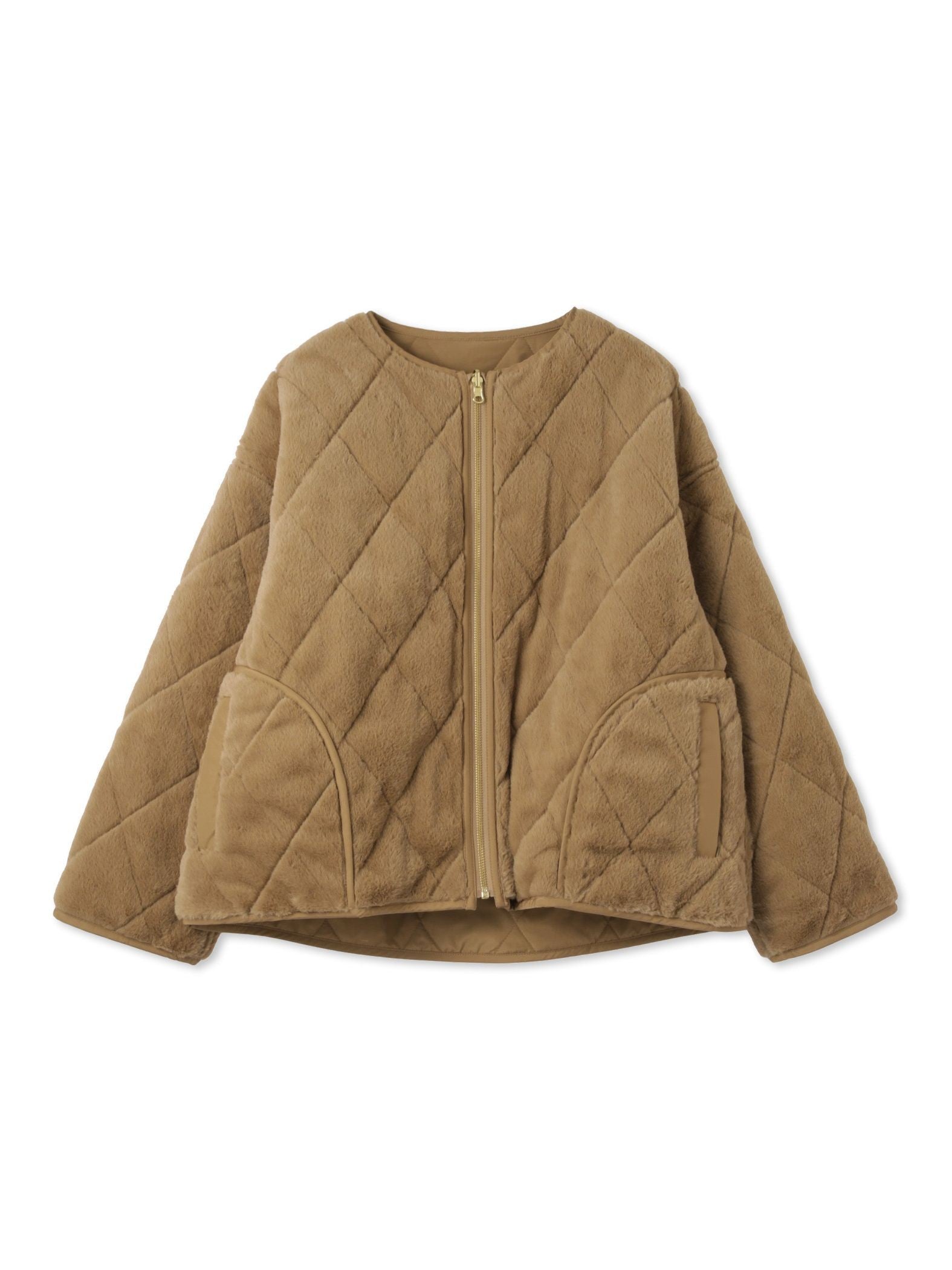 ファーキルトリバーシブルZIPブルゾン