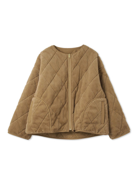 ファーキルトリバーシブルZIPブルゾン