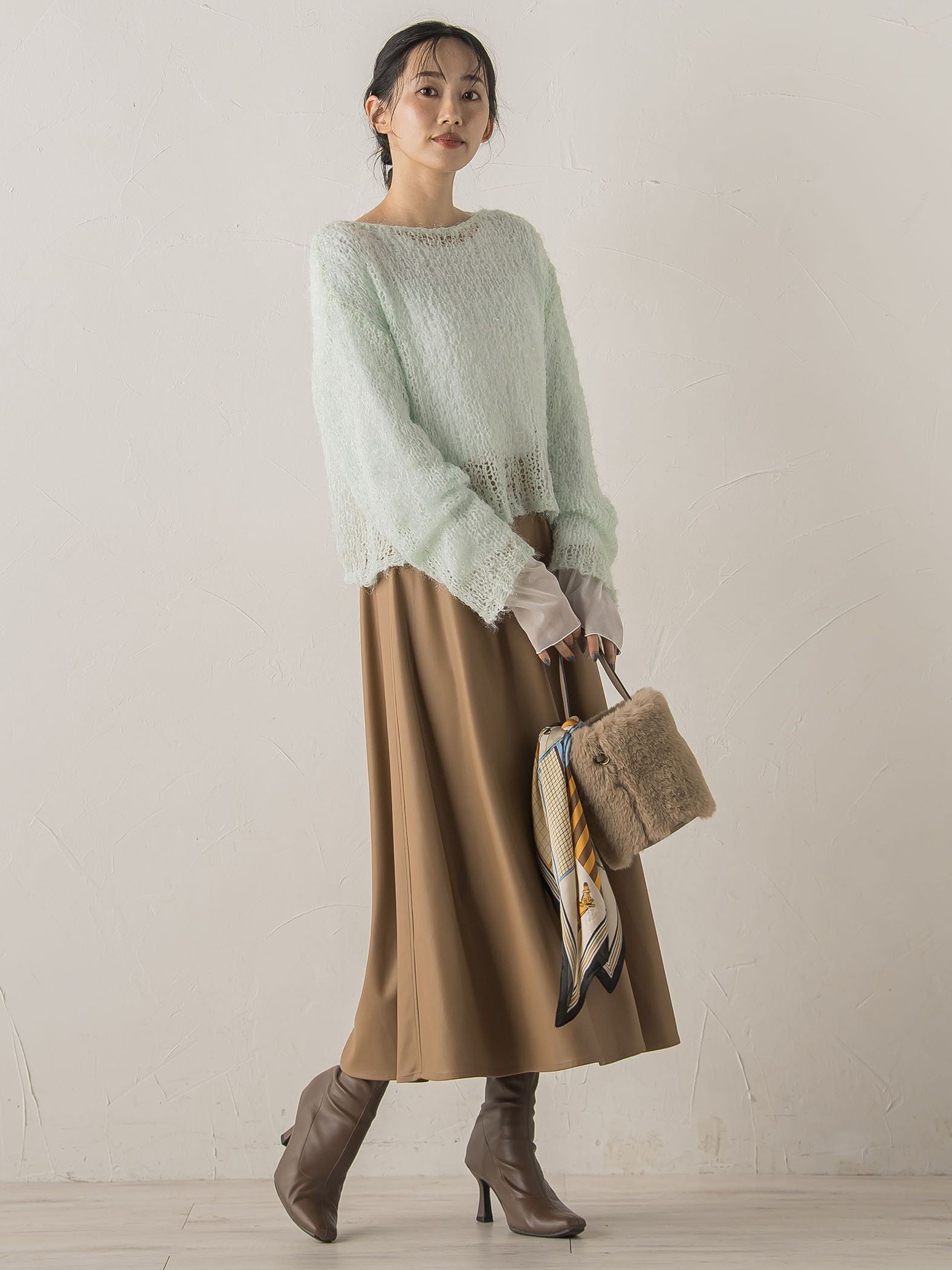 レザーライクスカート≪洗濯機で洗える≫