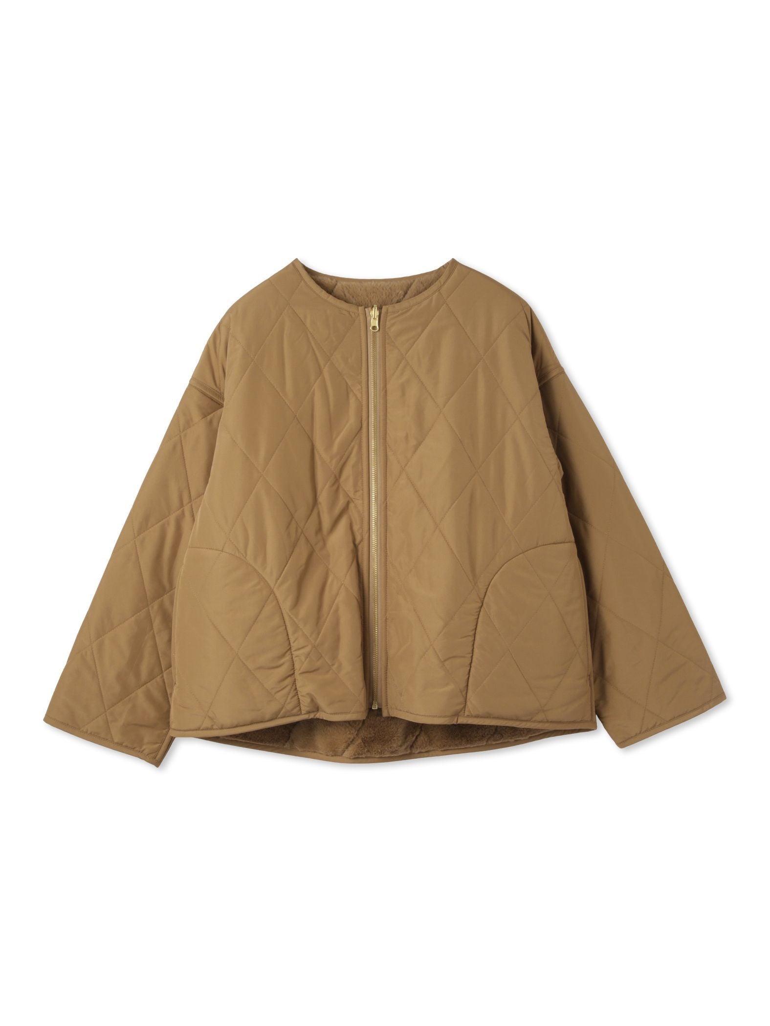 ファーキルトリバーシブルZIPブルゾン