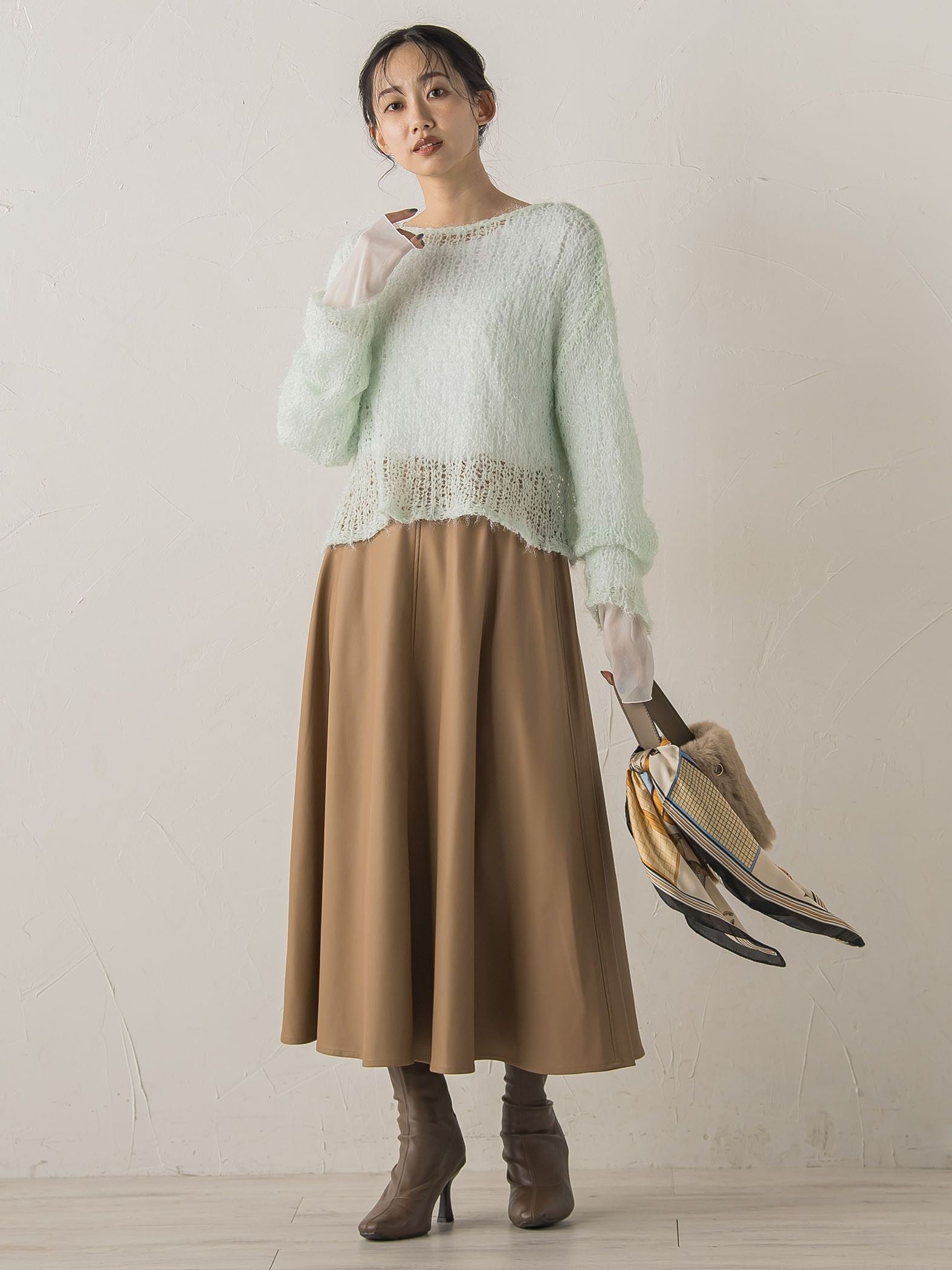 レザーライクスカート≪洗濯機で洗える≫