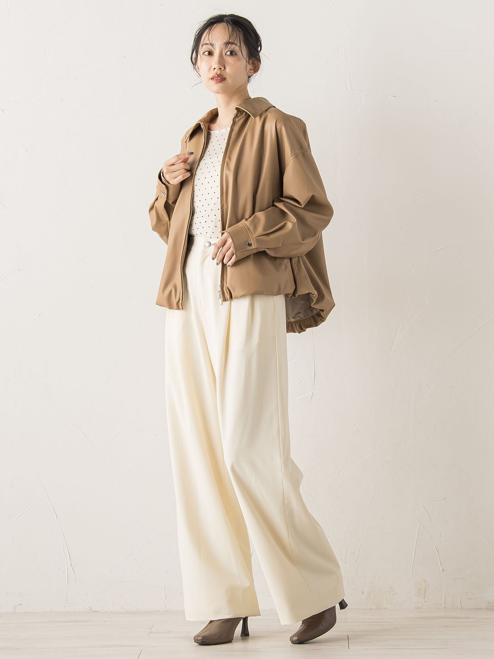 ラメフロッキードットプルオーバー≪手洗い可能≫