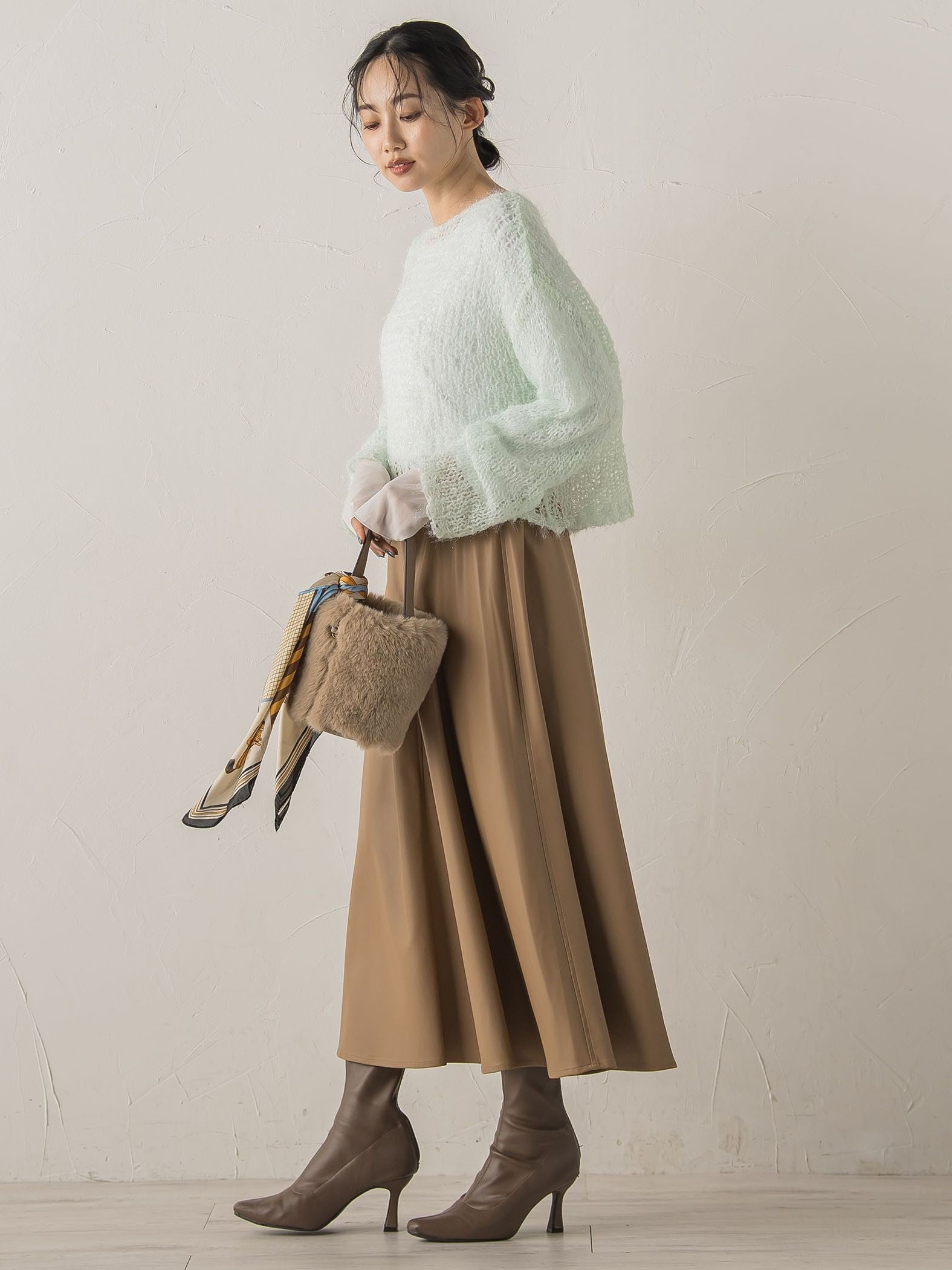 レザーライクスカート≪洗濯機で洗える≫