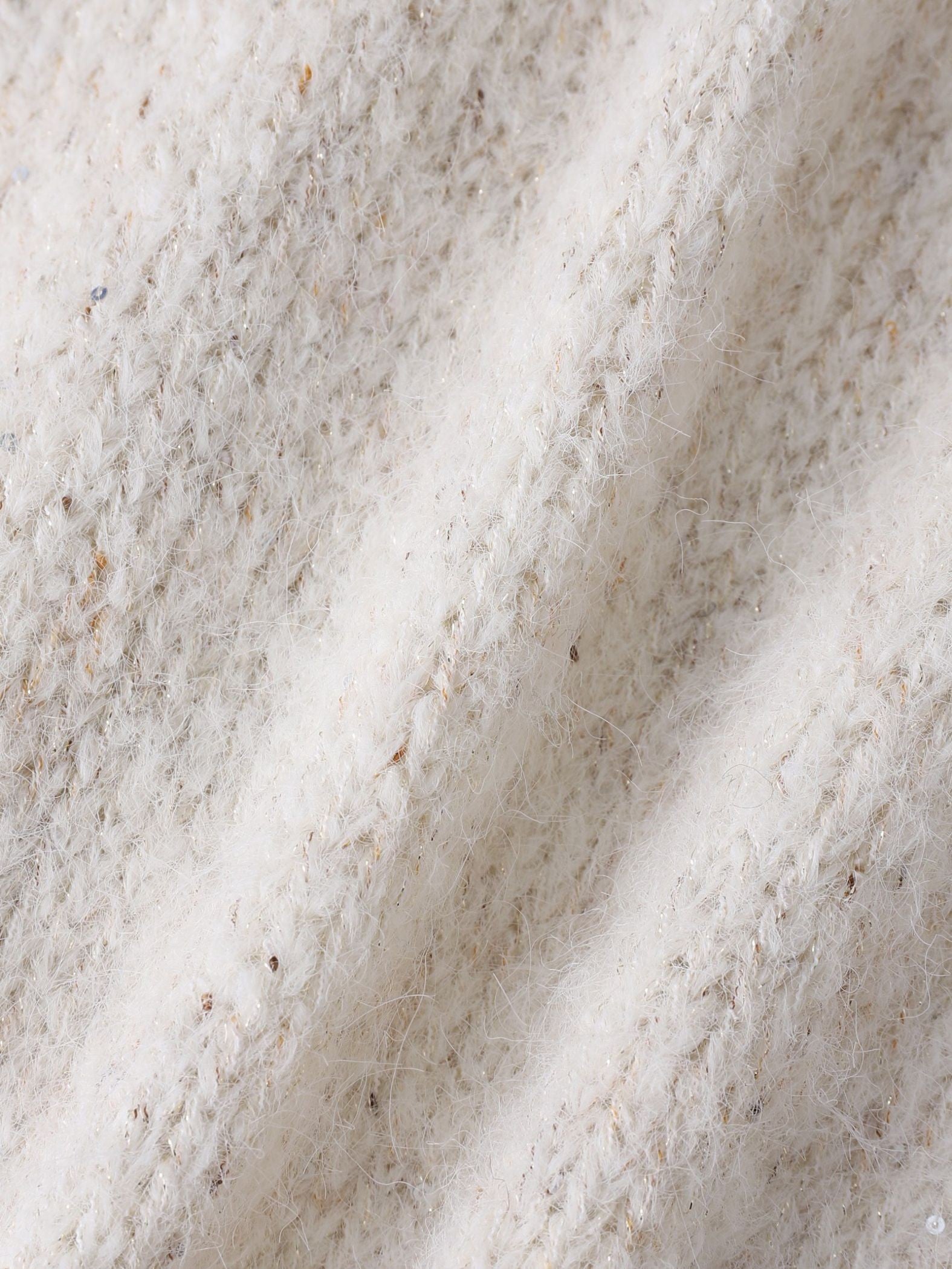 ラメスパンコールクルーネックニット≪手洗い可能≫