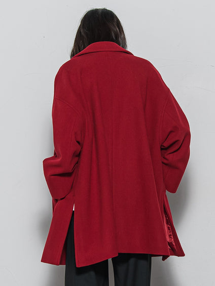 ラムウールダブルカラーコート