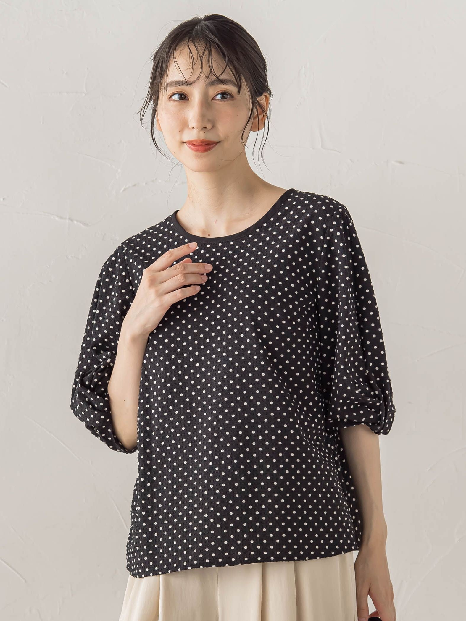 【WEB限定】サッカードットブラウス