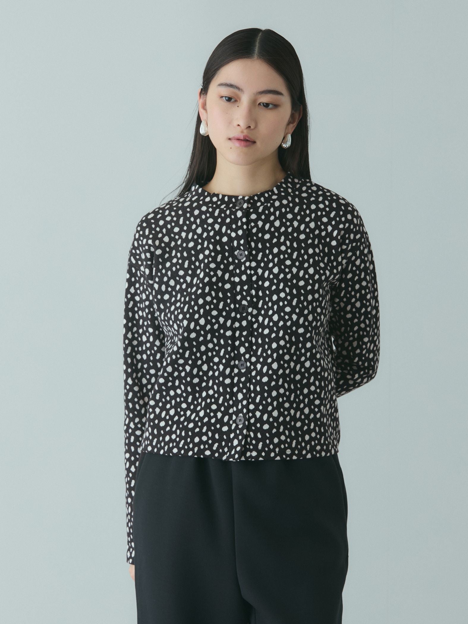 アニマル柄カーディガン≪手洗い可能≫