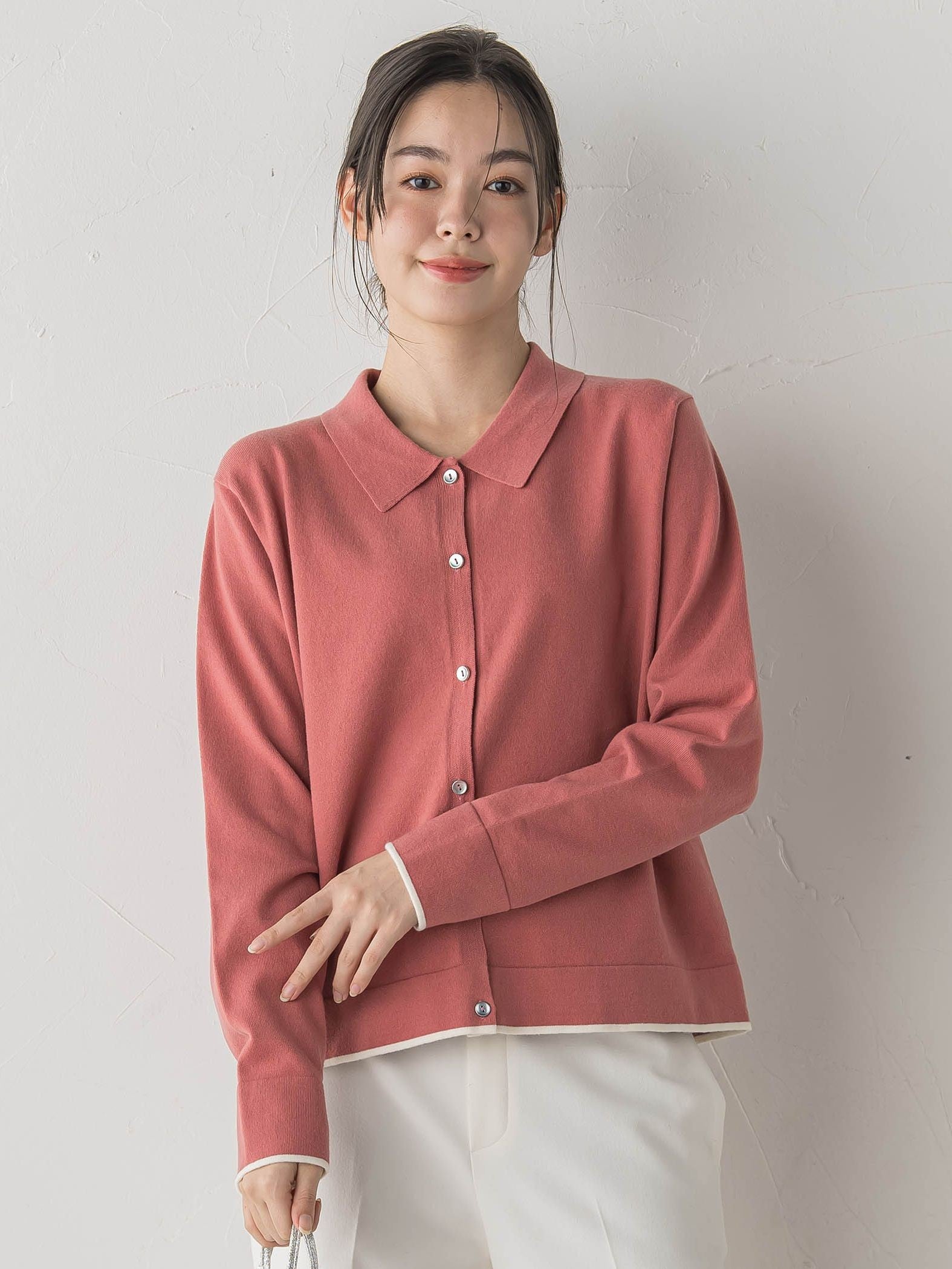 スーパーストレッチステンカーディガン≪洗濯機で洗える≫