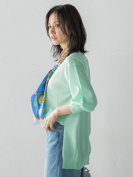 セミシアーボクシーニットプルオーバー≪手洗い可能≫