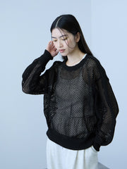 クルーネックワイドプルオーバー