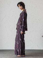 【40周年限定】パッチワーク刺繍オープンカラーシャツ