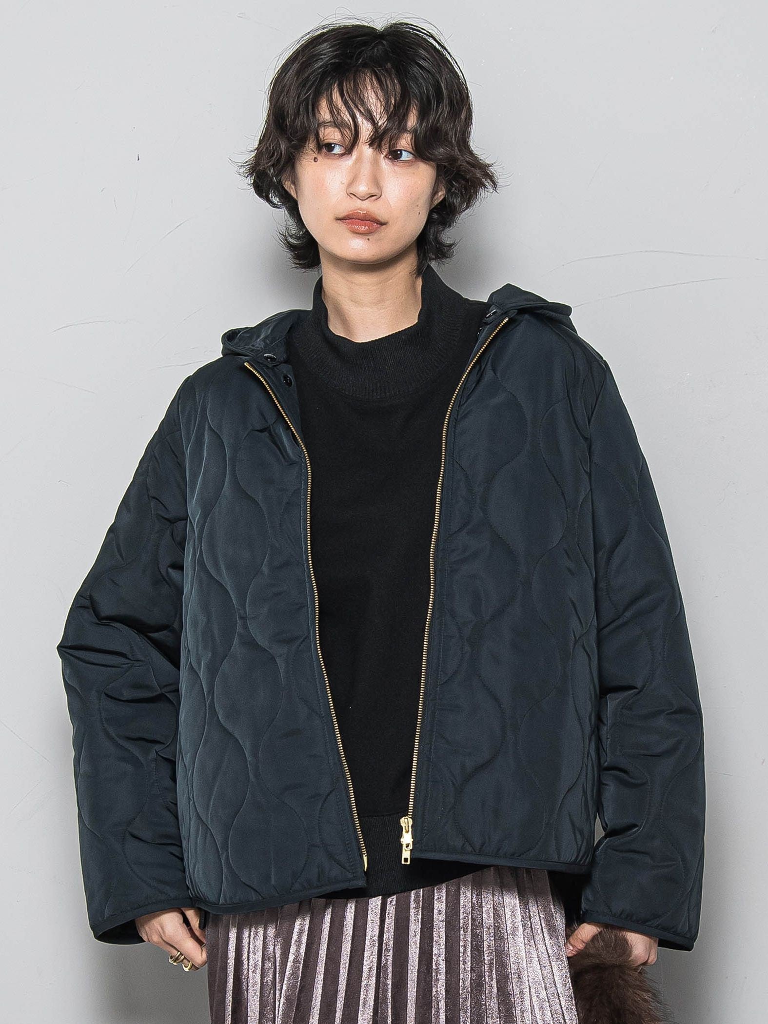 【WEB限定】4WAYキルティング×ボアブルゾン≪手洗い可能≫